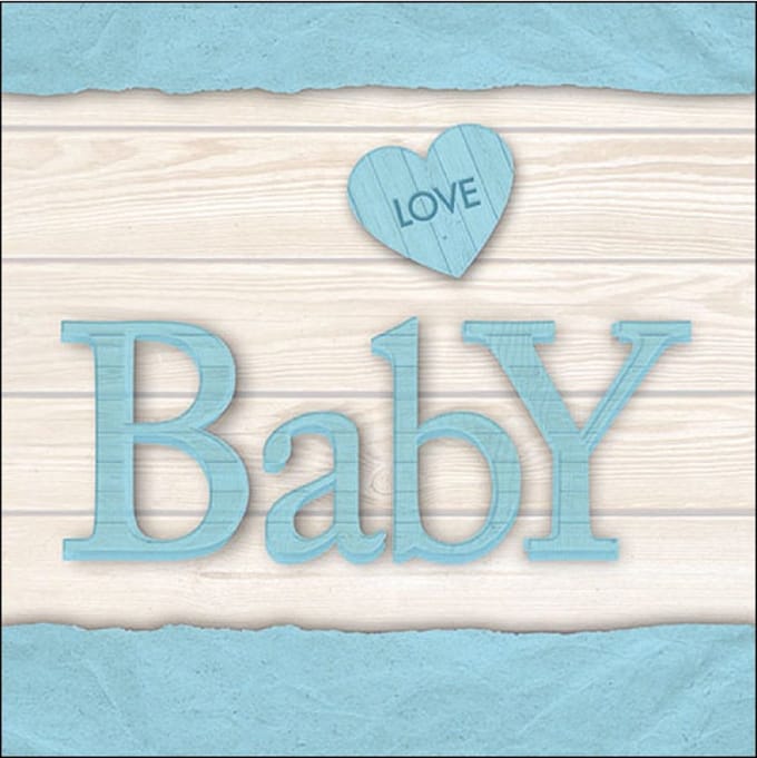 Lunch Servetten Baby love boy - Ambiente - 33x33 cm