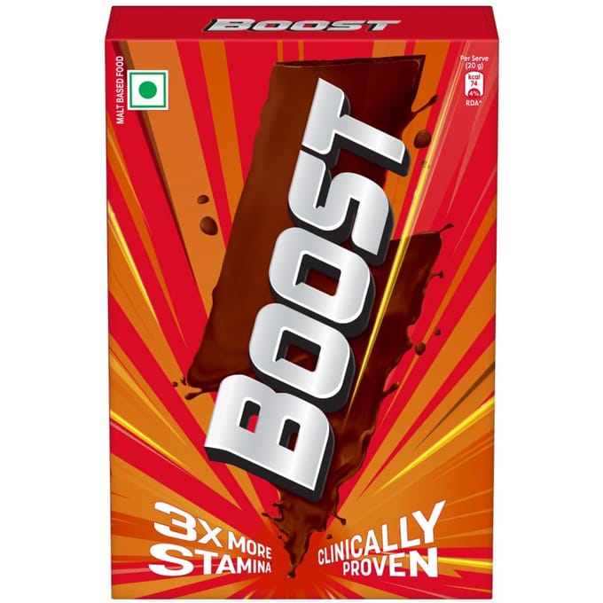 Boisson Nutritionnelle Boost Chocolat Recharge 500 g | Boisson Énergétique à Base de Malt avec Vitamines & Minéraux