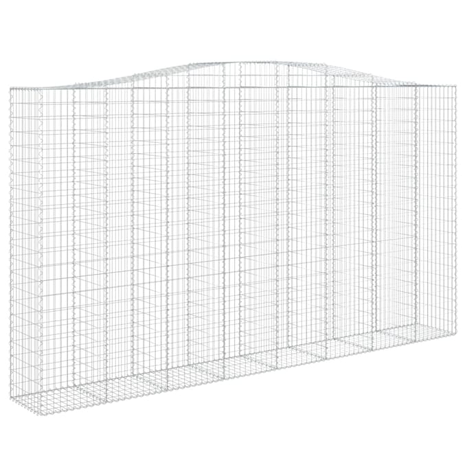 vidaXL - Schanskorf - gewelfd - 400x50x220/240 - cm - gegalvaniseerd - ijzer