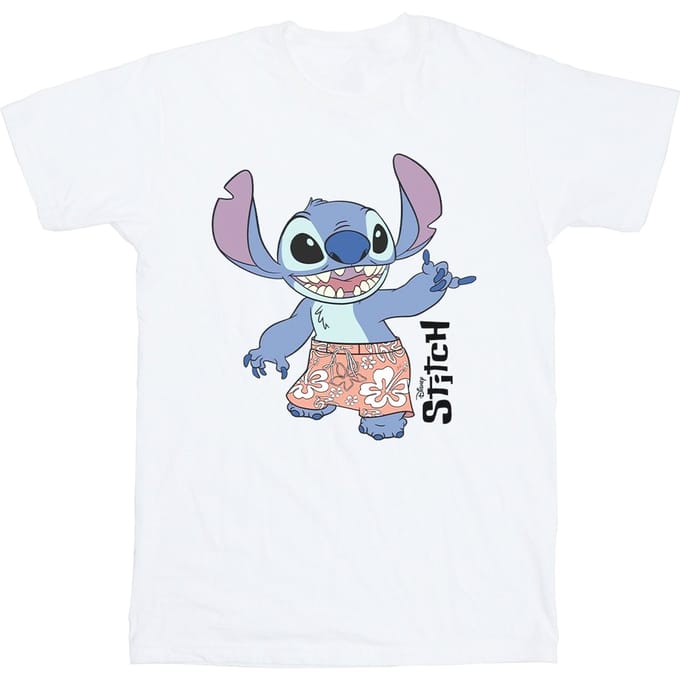 Disney Jongens Lilo & Stitch Bermuda Shorts T-shirt (Wit)