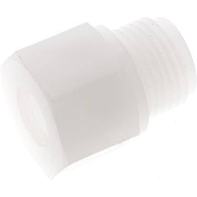 Verloopring G1/4'' Binnendraad X G1/2'' Buitendraad PVDF 10bar FDA 27mm Hex