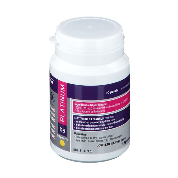 Mannavital Vitamine D3 Platinum Pearls 90 Parels