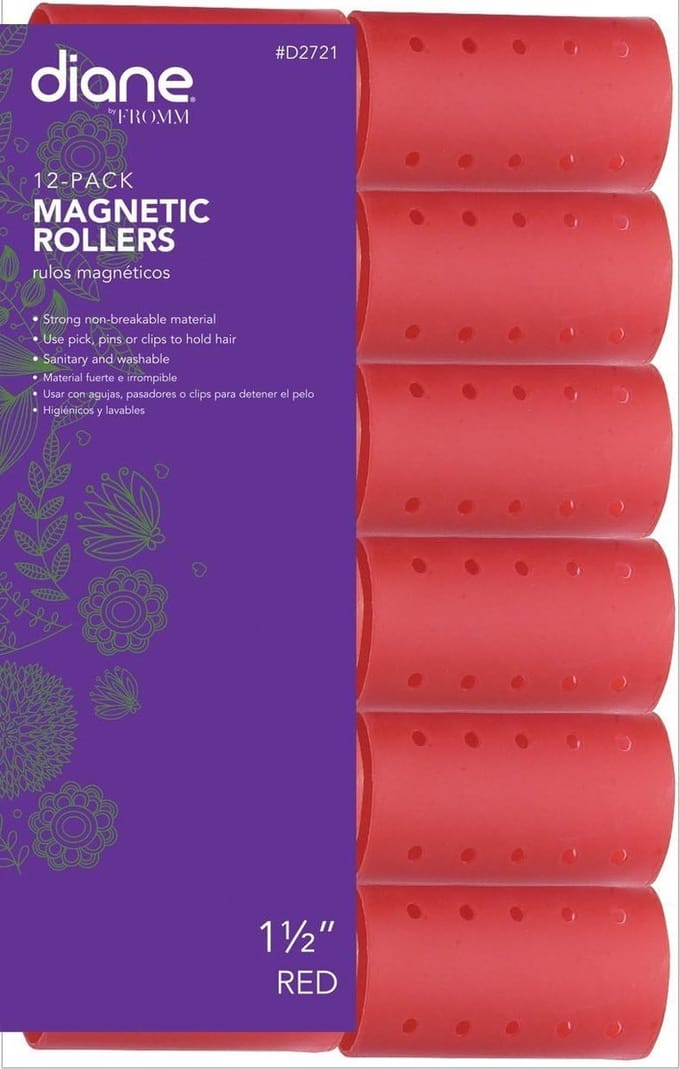 Haarrollers - Krulspelden - Haar Krullen - Magnetisch Fixatie - 3.8 cm - Rood
