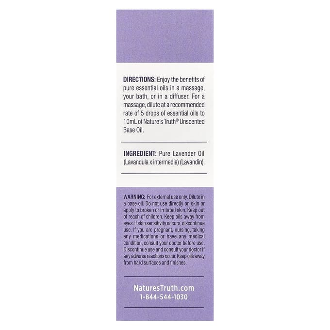 Nature'S Truth, Pure Essential Oil, Rejuvenating Lavender, 15 Ml (0.51 Fl Oz)