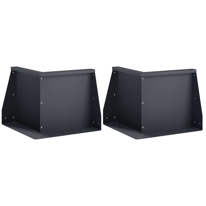 vidaXL - Keermuur - 2 - st - 50 - x - 50 - x - 30 - cm - Staal - Antraciet