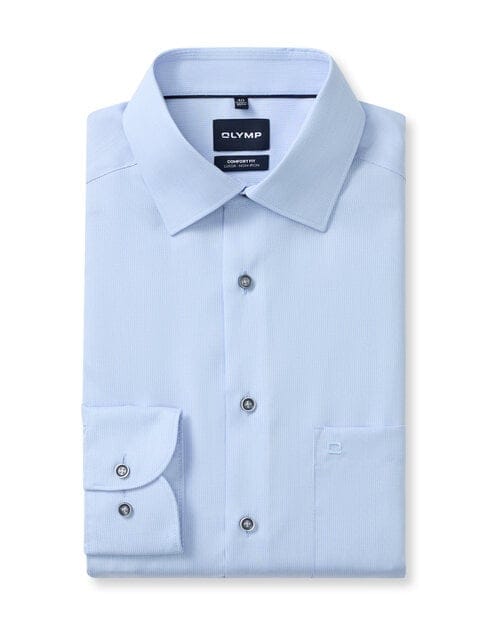 OLYMP Luxor Overhemd, Comfort Fit, New Kent, Bleu