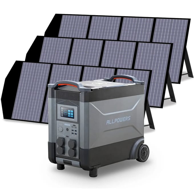 ALLPOWERS Solar Generator Kit 4000W (R4000 + SP029 140W Solar Panel) - R4000+3PCS SP029 140W Solar Panel
