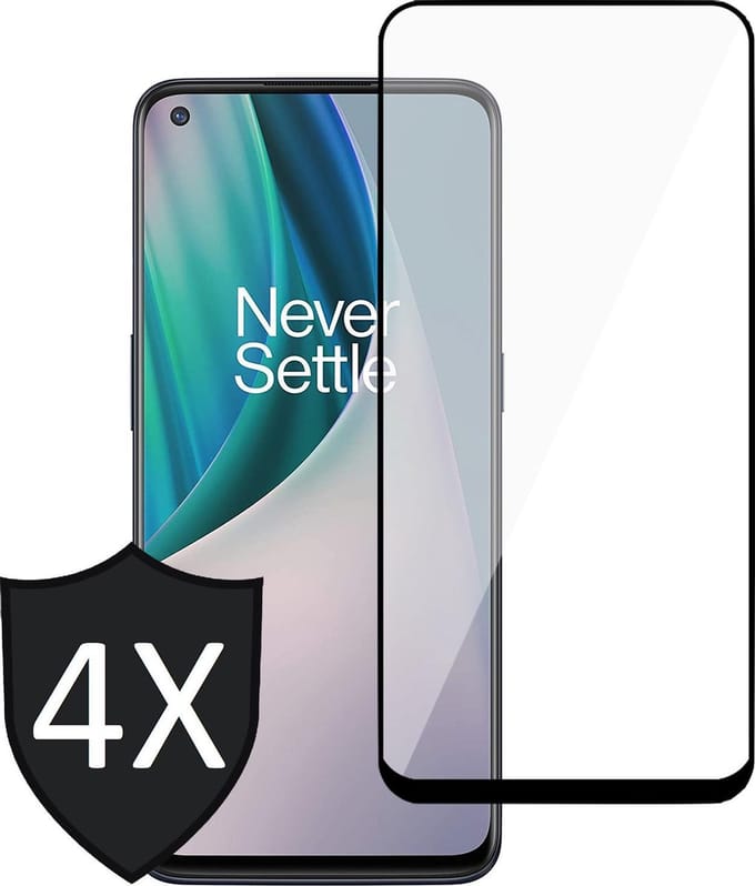 Screenprotector geschikt voor OnePlus Nord N10 5G - 4x Screen Protector Glas Full