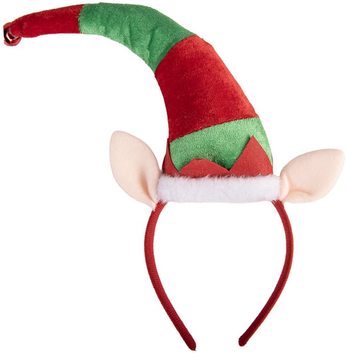 Clayre & Eef Kerst Haarband 25x6x30 cm Rood Kunststof
