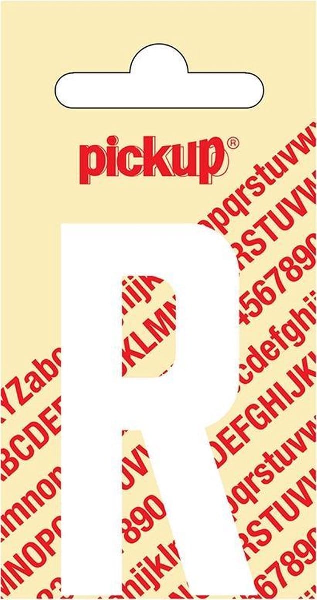 Pickup plakletter Nobel 60 mm wit R - 31012060R
