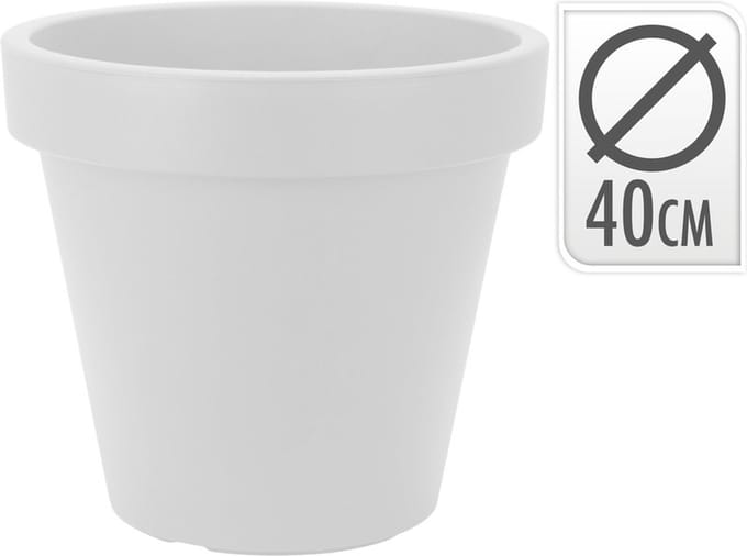 Plantenpotten Ek - Bloempot Ek Rond Dia 40cm Wit
