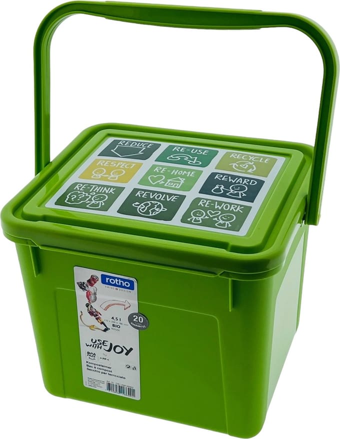 Afvalbak Keuken Compostemmer Geurdicht - 4.5 Ltr – Groen – BPA Vrij