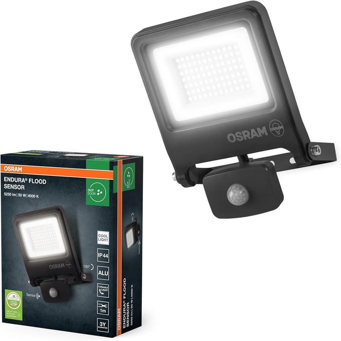 LED buitenarmatuur wit licht met bewegingssensor
