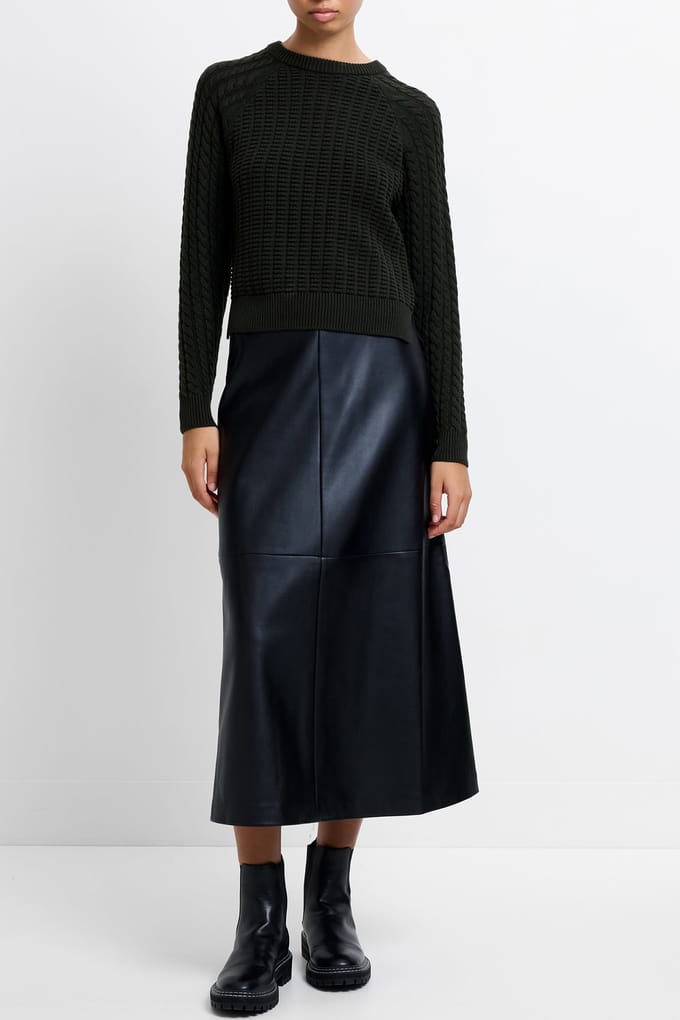 French Connection Mozart Popcorn Cable Jumper Brunswick Green Größe: M | Pullover Outlet | Damen | Grün