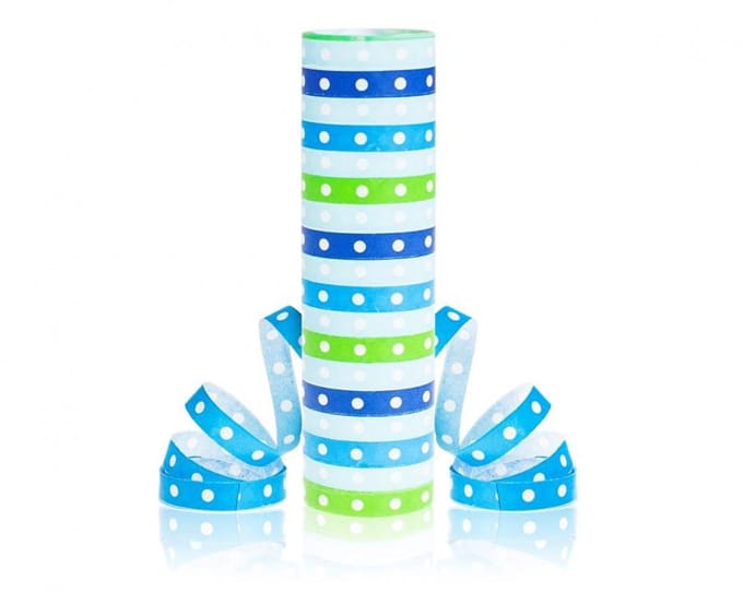 Kleur Blauwgroene Stippen, Blauwgroene slinger 4 m