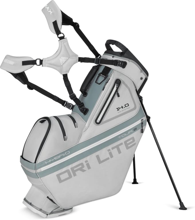 Big Max Dri Lite Hybrid Tour 2 - Waterwerende Golftas - Standbag - Zilver