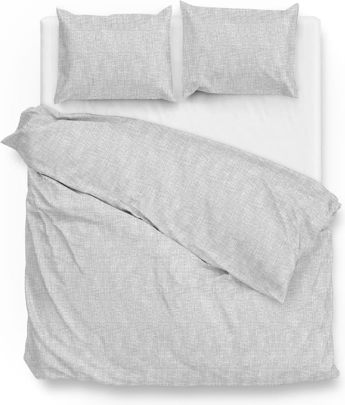 Zohome Blitz Dekbedovertrek - Lits-jumeaux - Flanel - 240x200-220cm - Grijs