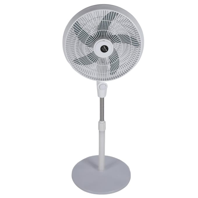 Staande Oscillerende Ventilator met Zonnepaneel ABS 3 Snelheden Stil Draagbare Vloer Standaard Ventilator voor gray