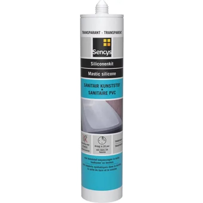 Sencys Siliconenkit Sanitair Acrylbad Transparant 310ml