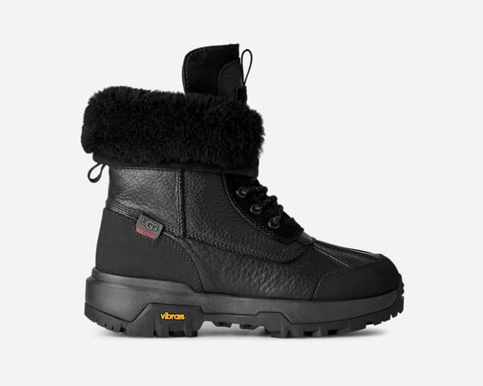 UGG® Adirondack Boot XXV for Women in Black, Size 4, Leather/Polyester/Wool