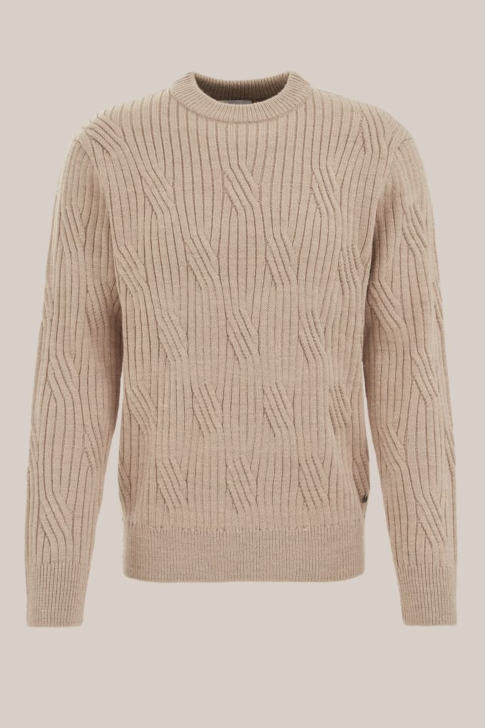 We Fashion Pullover Beige Größe: S | Pullover Outlet | Herren | Braun