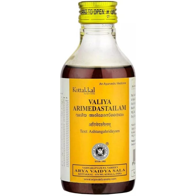 Valia Arimedas Tailam (200 ml), Valiya Arimedas Tailam, Kottakkal Ayurveda 10.375 yellow