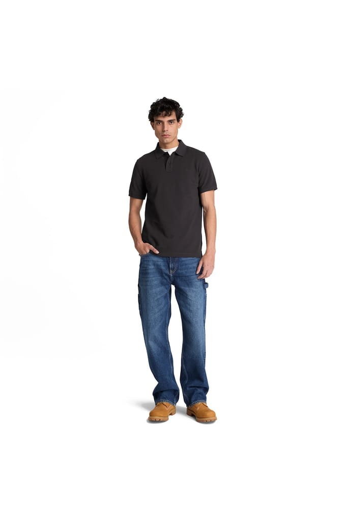 Timberland Oyster River Chest Logo Ss Polo Black Taglia: S | Magliette basic Outlet | Uomo | Nero