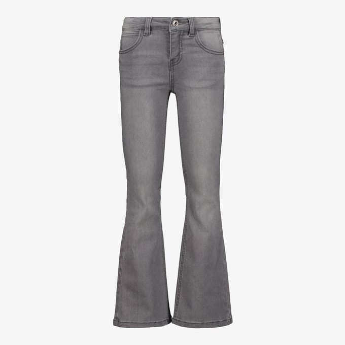 Twoday meisjes flared jeans medium grijs - Maat 152