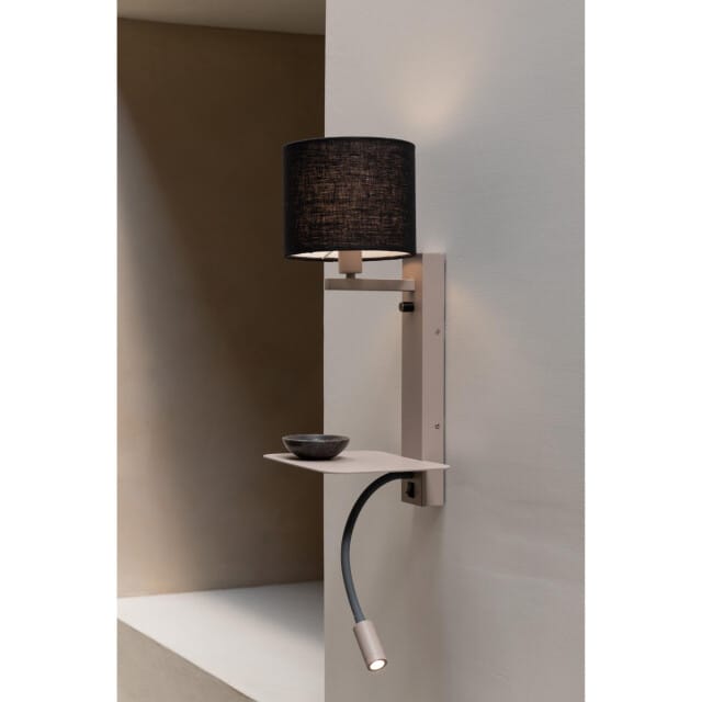 it's about RoMi Wandlamp Florence - Bruin - 24x24x52cm - Binnen Modern