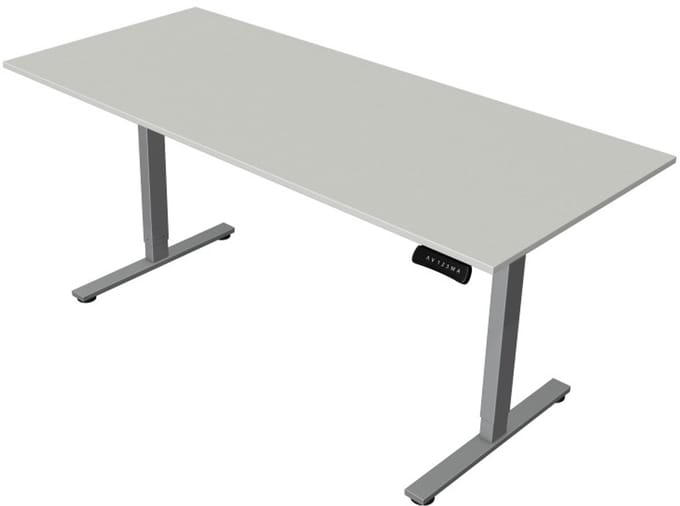 Zit-sta bureau Move New Base – Elektrisch bureau – 160 x 80 cm – Licht grijs