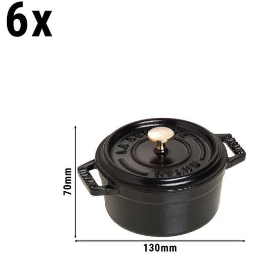 STAUB LA COCOTTE - Cocotte set - 6 stuks - Gietijzer - Zwart