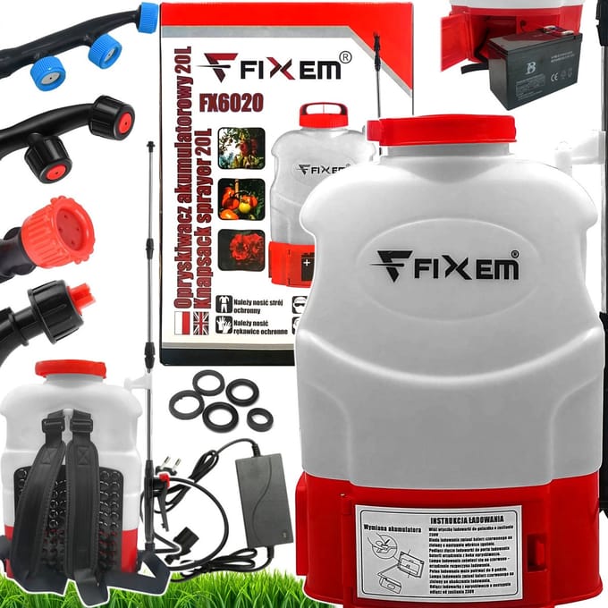FIXEM FX6020 Serie - Accu Rugspuit - 20L - Telescopische Lans - 12V