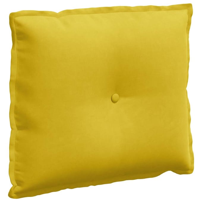 vidaXL - Rugkussen - Geel - 60 - x - 50 - cm - Corduroy - stof