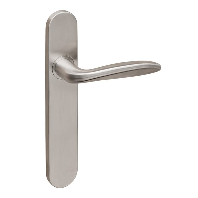 Lavuzo deurkruk Benevento RVS met afgerond schild | Per set | Deurklink met schild