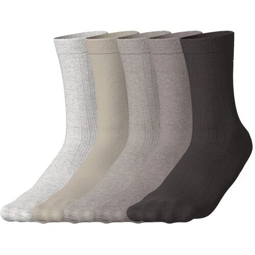 ESMARA 5 Paar sokken (Beige/bruin, 35-38)
