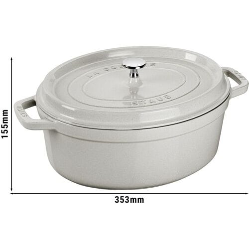 STAUB LA COCOTTE - Kookpot - Ovaal - 290mm - Gietijzer - Witte truffel
