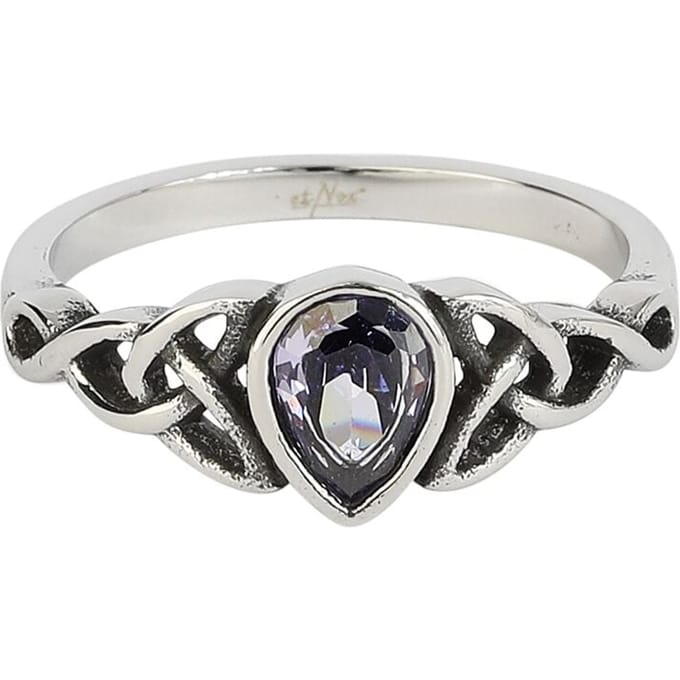 etNox Ring - Celtric Drop - voor Vrouwen - zilverkleurig