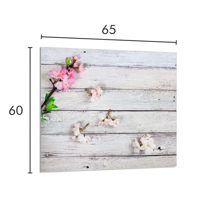 TMK ArtDeko - Snijplank 65x60 cm - Houtkleur - Glas
