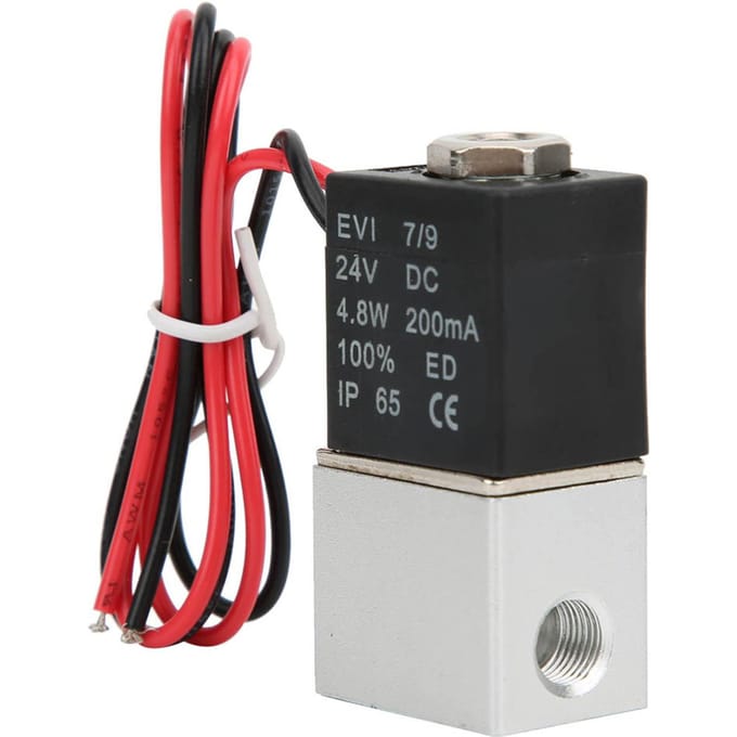 Électrovanne Solénoïde Électrique 24V DC Réponse Rapide 2 Positions 2 Voies Air Eau Huile G1 8