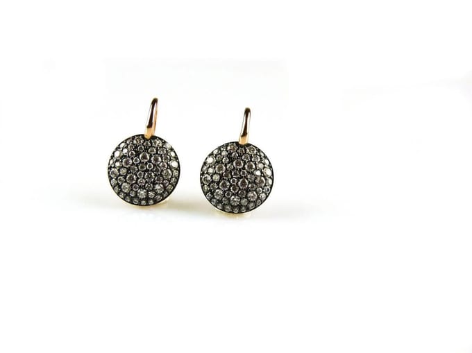 model Rondo oorringen in zilver roze verguld wit