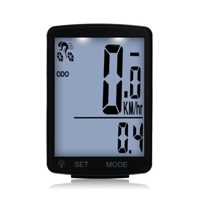 Multifunctionele LCD-scherm Fietscomputer Draadloze fiets Regenbestendige snelheidsmeter Kilometerteller Fietsen gray