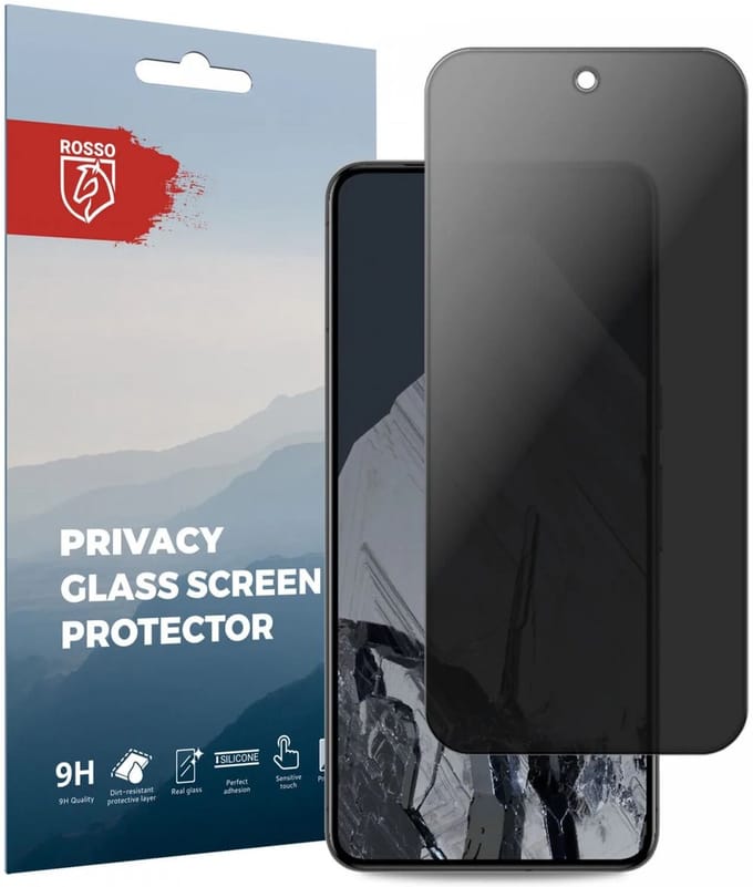 Rosso Privacy Screen Protector Geschikt voor de Google Pixel 8 Pro - 9H Gehard Glas - Case Friendly Tempered Glass - Eenvoudige Installatie