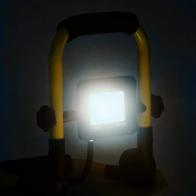 vidaXL Spotlight met handvat LED 10 W koudwit