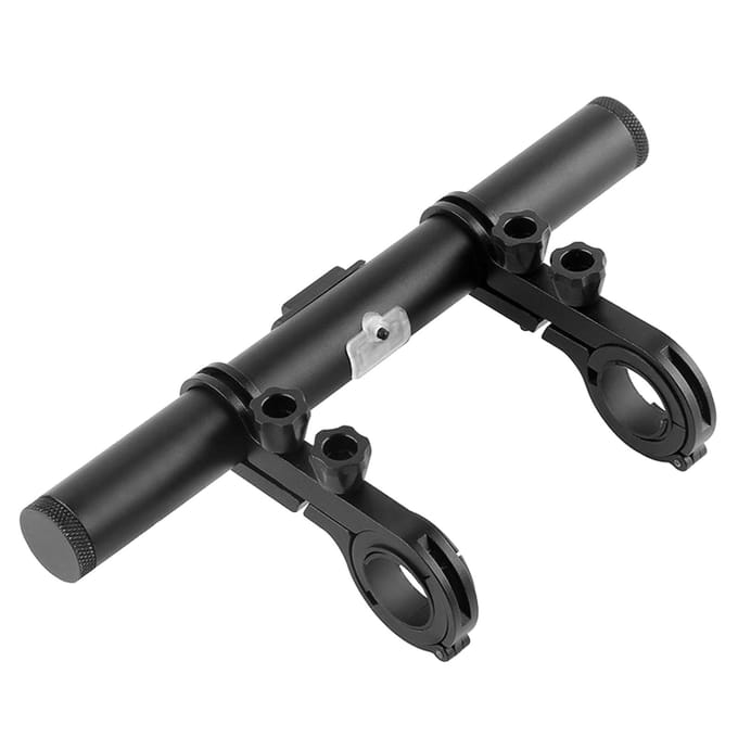 Fietsstuur Verlengde Beugel USB Oplaad Power Bank Fiets Koplamp Montage Stuurhouder zwart