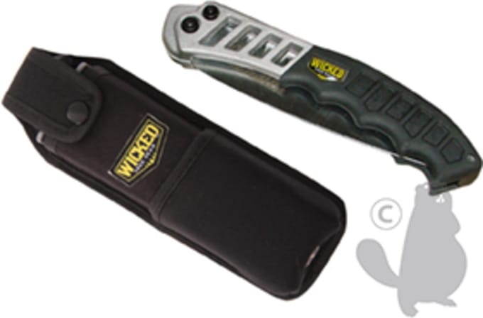 Inklapbare boomzaag WICKED TREE GEAR met luxe holster