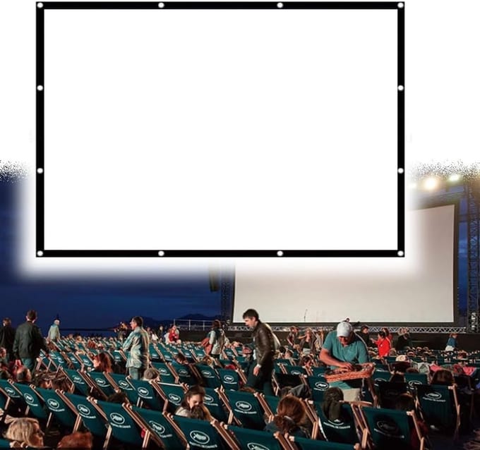 Projectiescherm - Filmdoek - Thuisbioscoop Ervaring - Kreukherstellend - 100 Inch - Wit