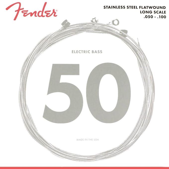 Fender F-9050ML Bassnaren Set Stainless Steel Flatwound Medium Light Long Scale (050-100)
