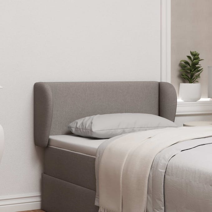 vidaXL - Hoofdbord - oor - Taupe - Stof