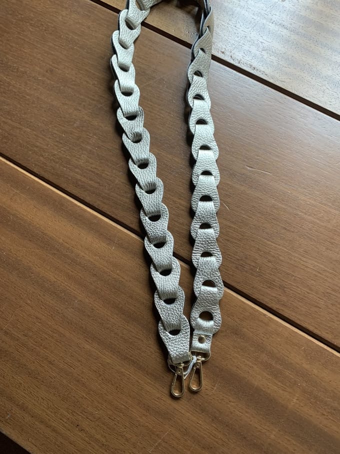 tashengsel- strap- licht goudkleurig -leer