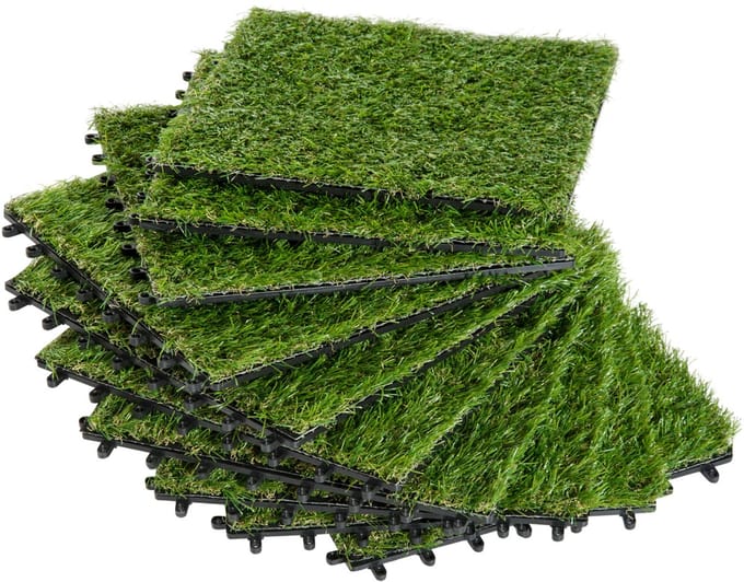 4goodz kunstgras 10st 30x30 cm dus 0,9 m2 - groen